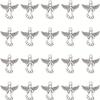 10/30/50pcs Angel Guardian Angel Talisman Alloy Wings Double Sided Jewelry Making Talisman Christmas Earrings Necklace Bracelet Supplies Crafts