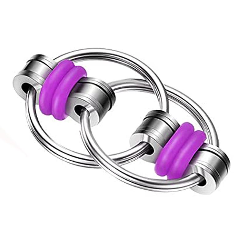Kovová fidget řetízková klíčenka pro dospělé pro úlevu od stresu