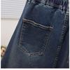 DIMANAF 2025 Autumn Winter Plus Size Women Skirts Elastic Waist Oversize Lady Long Skirts Denim Cotton Thick