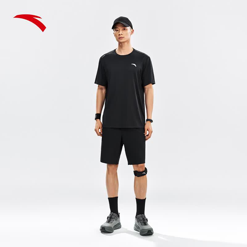 Anta Men's Quick-Dry Sports T-Shirt & Shorts Set