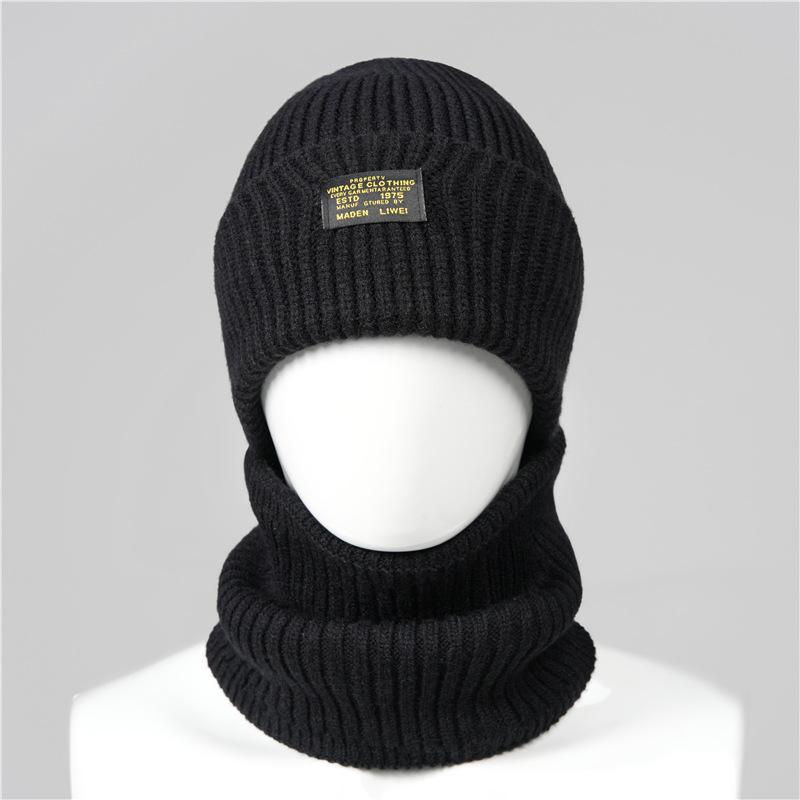 Winter Balaclava Hat Thermal Men's Hat Autumn and Winter Cycling Wool Hat Cold Hat Thickened Knitted Headgear