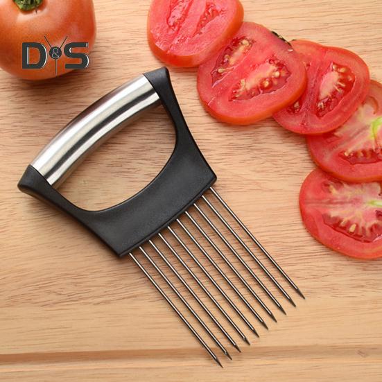 Zwiebelhalter zum Schneiden, Zitronenschneider, Lebensmittelschneider, Assistenzwerkzeug, multifunktionales Küchengerät für Obst, Gemüse und Fleisch