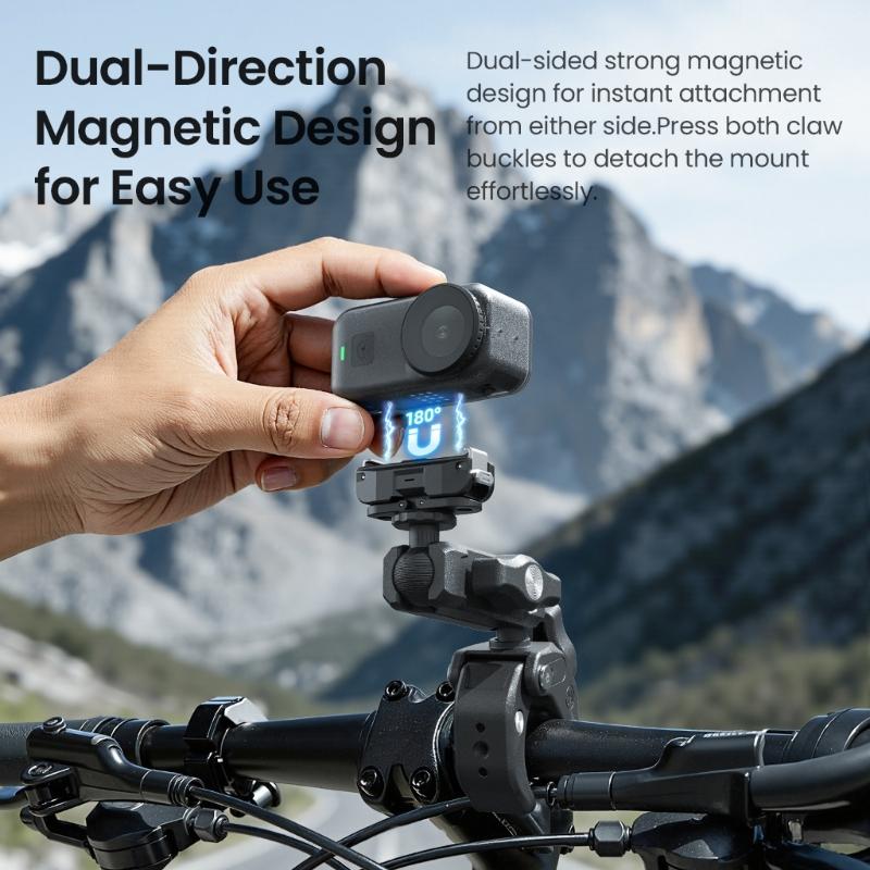Magnetic Quick Release Mount for Camera Nylon Base with Charging Port Multiple Angle Adjustment