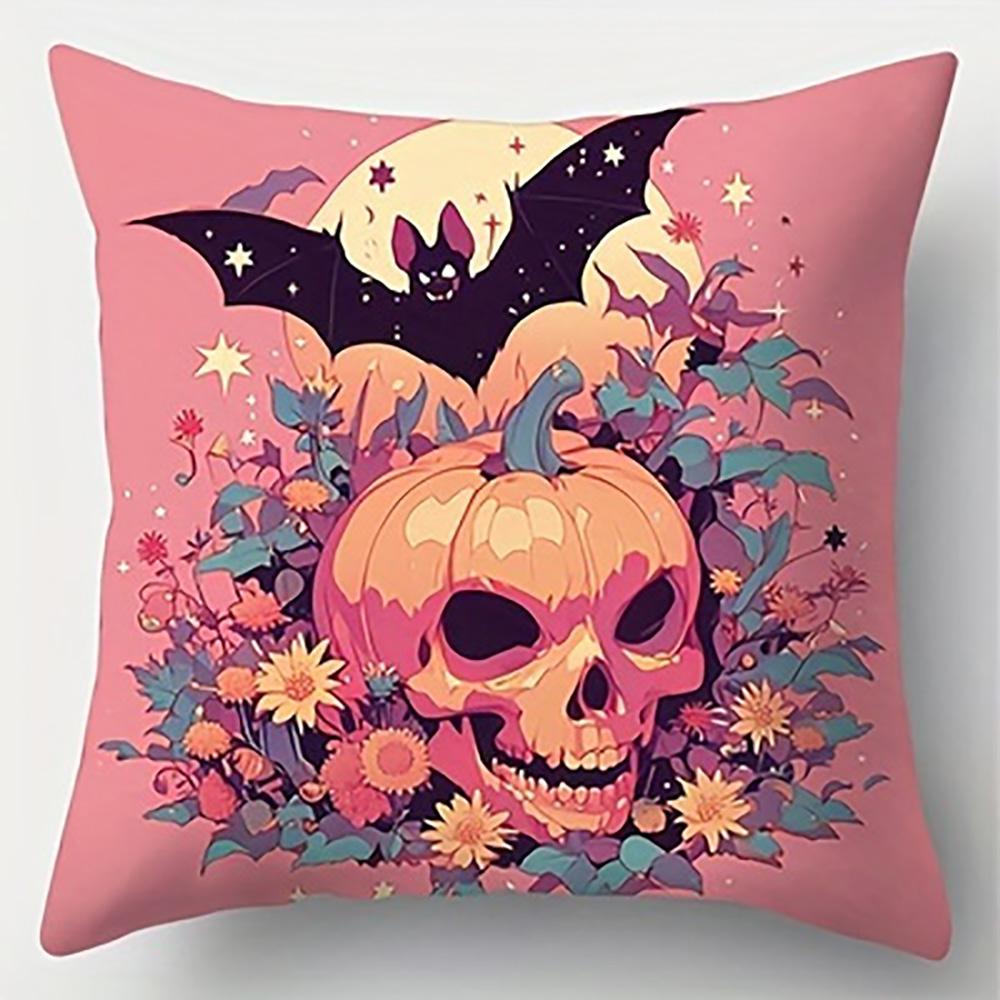 Kissenbezüge mit Halloween-KürbismusterGeeignet für Wohnzimmer Schlafzimmer Sofa dekorativer Kissenbezug Kissenbezug
