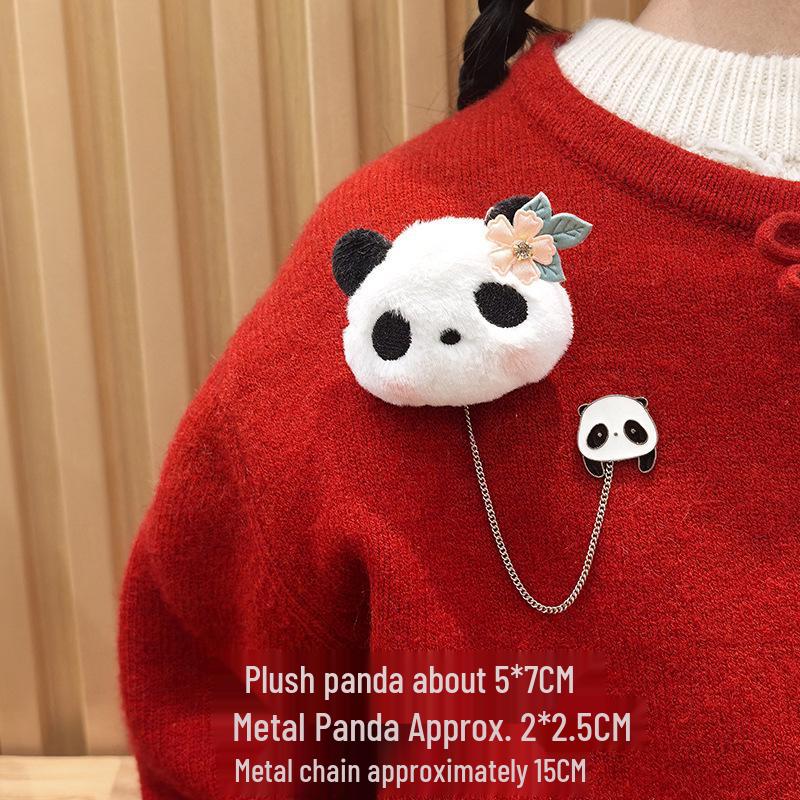 Adorable Red Panda Brooch: Cute Plush Backpack Pin for Students, Couples & Women - Perfect Birthday Gift