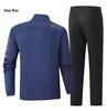 Chinese Flag Embroidered Sportswear Set: Unisex Stand-up Collar Jacket & Trousers for Spring/Autumn Training