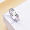 Titanium Steel Roman Numerals Diamond-encrusted Ring Non-fading Personalized Ring Men's and Women's Rings Couple's Rings