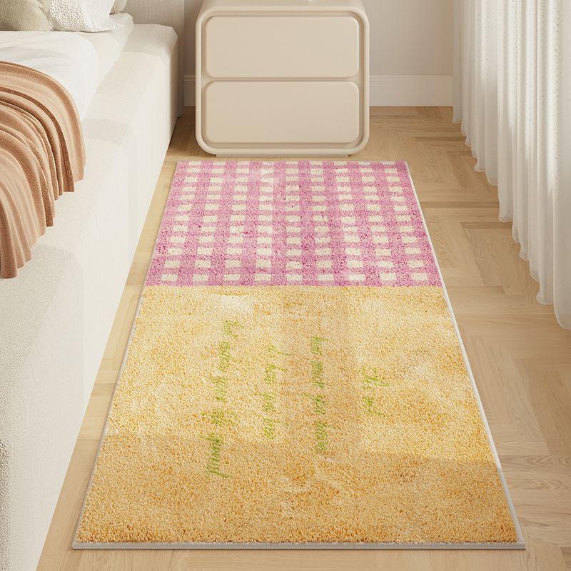 

ins Fresh Imitation Cashmere Rug Insulation Easy To Care Bedroom Bed Blanket Cloakroom Carpet Bathroom Door Mat Home Decor 40x120cm 16x47inch