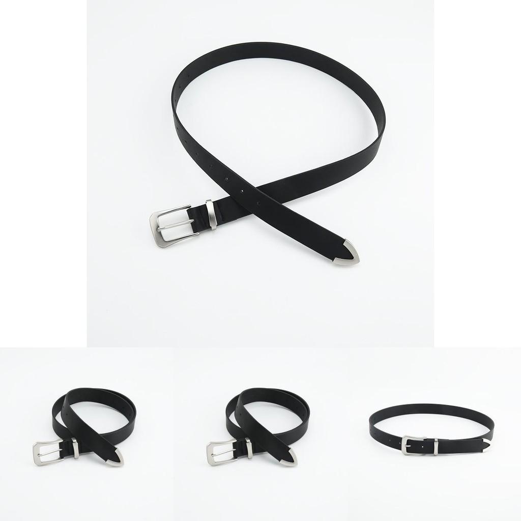 Vintage Women's Belt New Casual Leather Belt Retro Simple Match Denim Belt Ins Wind Black In Stock