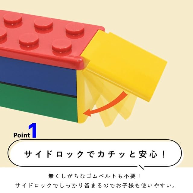 Padou Verschließbare Block-Lunchbox 660 ml Lunchbox Kein Gürtel erforderlich Mikrowellengeeignet Wird mit Essstäbchen geliefert Leichtgewichtig Hergestellt in Japan [PBLOCK] 2-stöckig (rot)