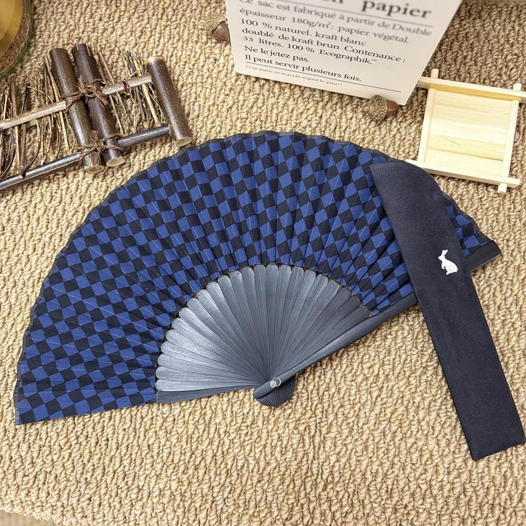 Silk Gift for Day [SENMAN] Men's Fan, High-Quality, Large, Stylish, Popular, Durable, Durable, Men, Father's Present, 498-Ichimatsu