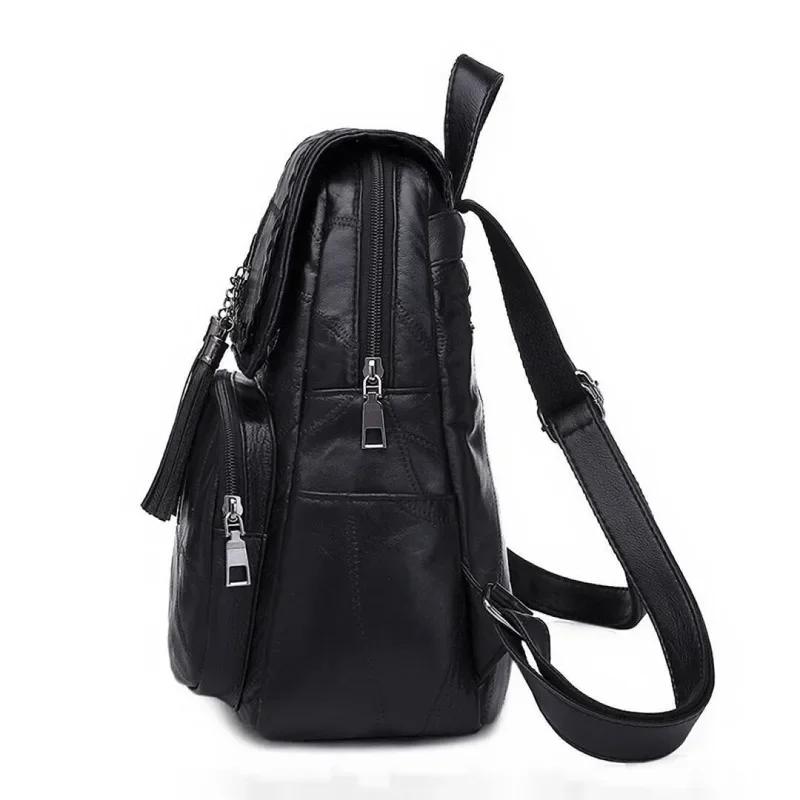 Fashion Women PU Leather Backpacks Female Vintage Backpack For Girls School Bag Travel Backpack Handbag Shoulder Bag