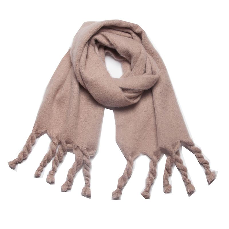 Fashion Solid  Women Scarf Winter Hijabs Tassel Imitation Cashmere Scarve Wrap Shawl Pashmina Foulard Femme Bufanda Echarpe