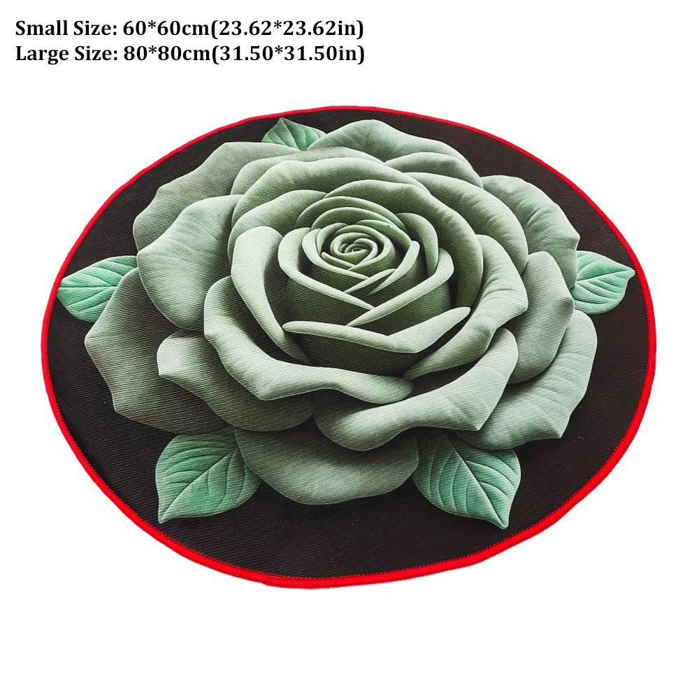 Quick Dry Rose Floor Mat Absorbent Bathroom Rug Creative Flower Carpet  for Living Room Bedroom