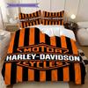 Biancheria da letto HarleyDavidson Stripes Bold Classic(1 * copripiumino + 2 * federa, senza nucleo) Copripiumino e federa Set biancheria da letto