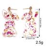 New Cute Acrylic Sequin Bunny Easter Earrings for Women Lovely Transparent Flower Rabbit Pendant Earring Trendy Jewelry Gifts