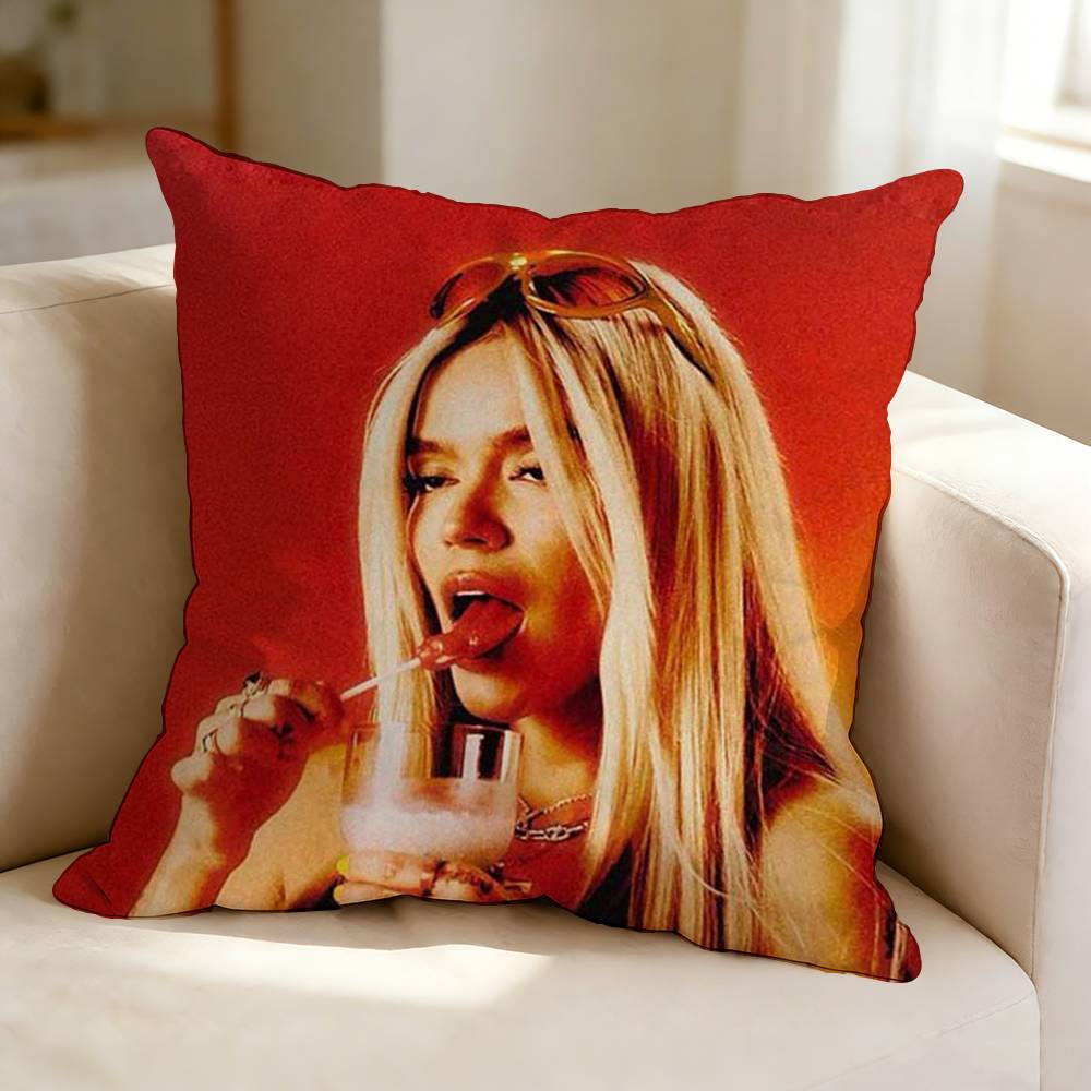 Latin Singer K-Karol G Pillow Case Square Double-Sided Sofa Cushion Cover Bedroom Bedside Pillow