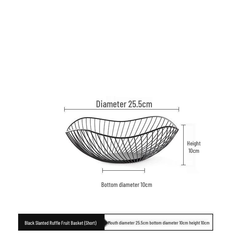 Coș Decorativ din Fier Forjat pentru Fructe și Gustări pentru Living