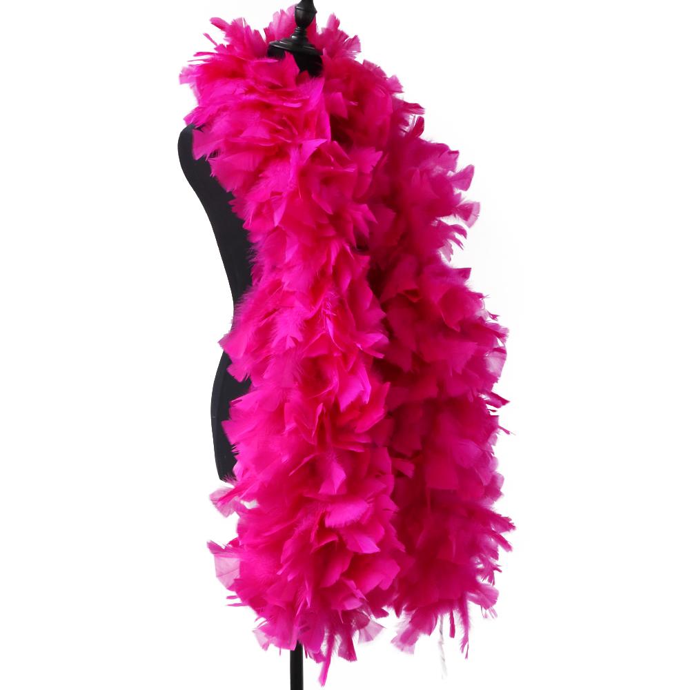 DIY 200Gram Pink Turkey Marabou Feather Boas Trim Scarf 2Meter Feathers Clothing Wedding Party Shawl Decoration Plumes Crafts Scarf