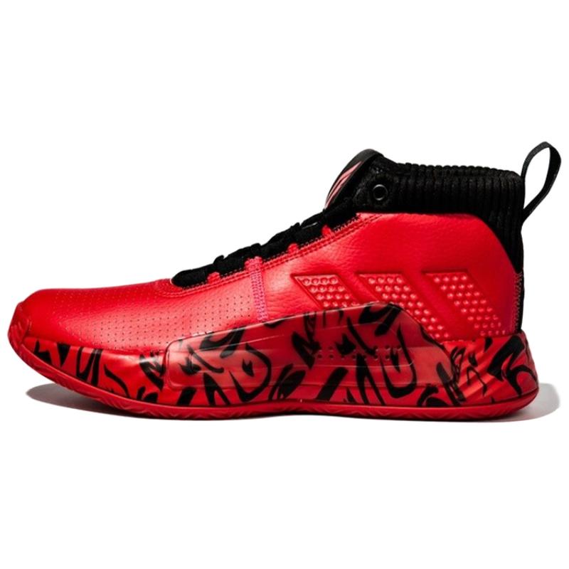 Adidas Dame 5 Mid Tops Large Red Sneakers EE4046