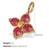 SH77 Custom Stainless Steel Charm Classic Jewelry Pepper Daisy Strawberry Clover Zircon Pendant 18K Gold PVD Charms