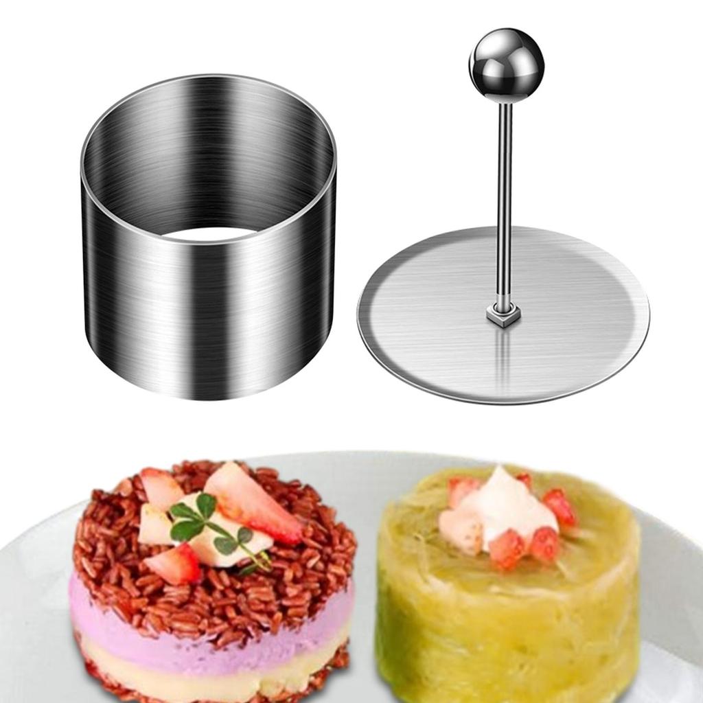 Stainless Steel Food Ring Multipurpose Salad Dessert Die Nonstick Bakeware Cake Rings for Mousse Pudding Muffins Dessert Bread