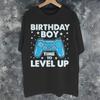 Unisex Wounisex Graphic Print Birthday Boy Time To Level Up T Shirt Tee 100 Cotton Gamer Girl Boy Tshirts Clothes