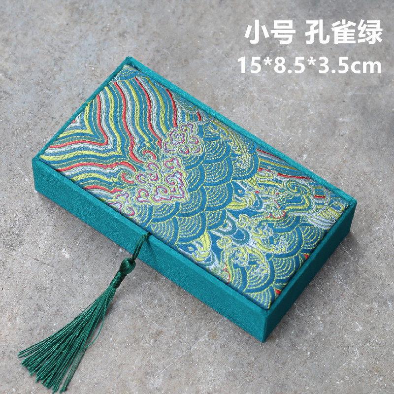 Chinese Style Rectangular Exquisite Tassel Brocade Box Gift Wrapping Available in Multiple Colors and Sizes Protect Your Jewelry