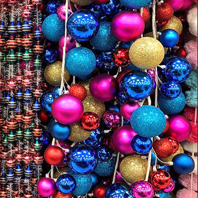6-30cm Christmas Ornaments: Shiny, Matte & Glitter Balls In Gold, Silver, Red & Green - Plastic Tree Decorations