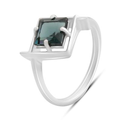 Bague en argent avec topaze London Blue 1,5 ct, poids de l'article 3,17 g (2188797)