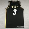 Miami Heat 3 Dwyane Wade Bordado Camisa de Basquete Masculino Feminino Respirável Roupa Esportiva Temporada
