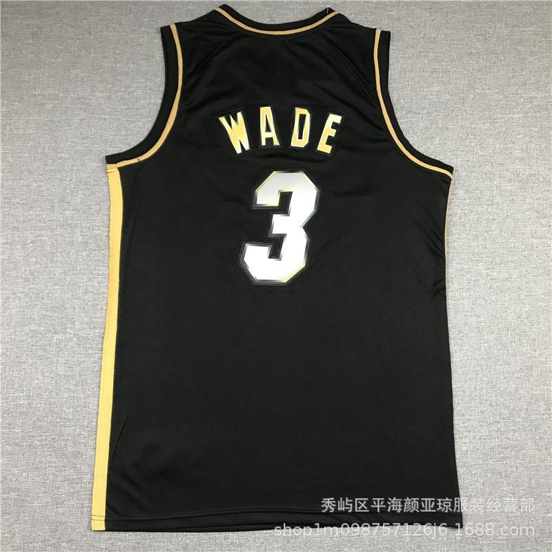 Miami Heat 3 Dwyane Wade Bordado Camisa de Basquete Masculino Feminino Respirável Roupa Esportiva Temporada