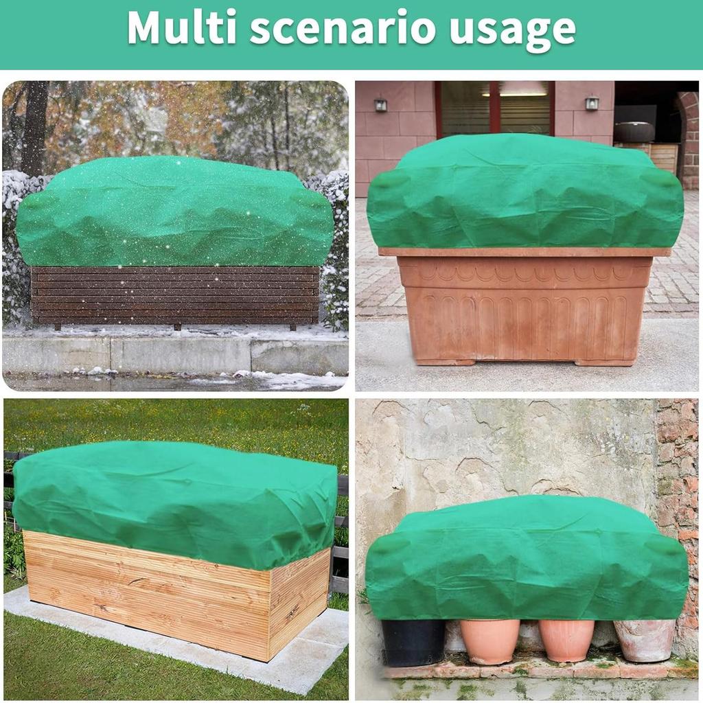 Rectangular Plant Box Cover Frost Protection Winter Plant Guard with Precise Fit for Outdoor Indoor Balcony Patio Garden Plants