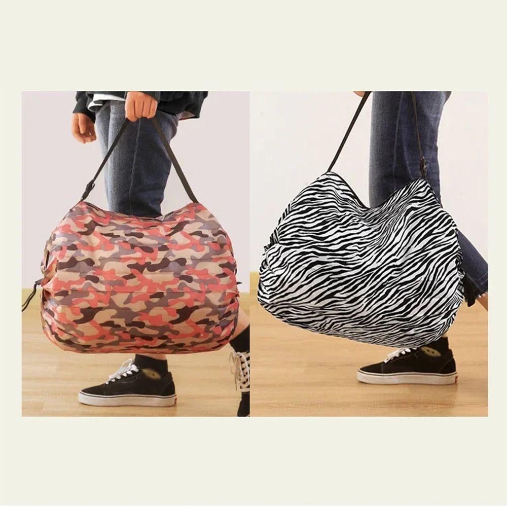 Portable Beach Bag Creative Travel Shoulder Handbag Fashion Foldable Eco Bag  Supermarket