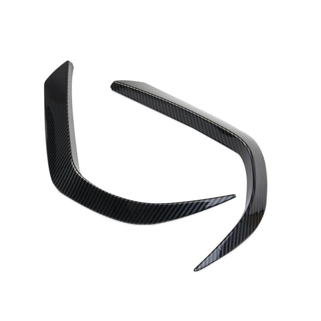 Carbon Fiber Look Front Bumper Headlight Protector Trims For Mitsubishi Outlander 2022 2023 Auto Accessories