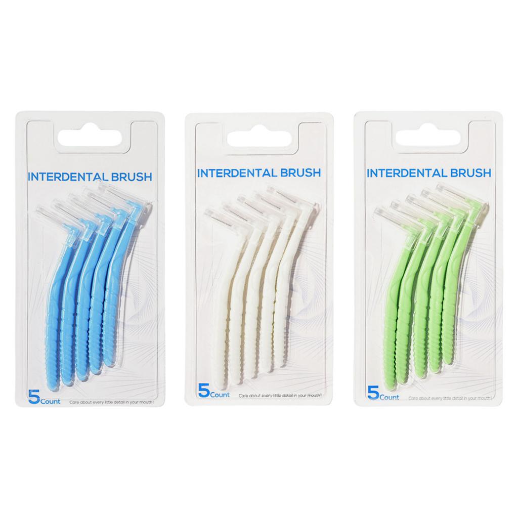 Angle Interdental Brushes for Braces L- Shaped Interproximal Floss for Dental Plaque Removal Health Angled Dental Brush
