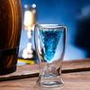 Heat-Resistant Double-Wall Mermaid Glass Cup for Champagne Beer Whiskey Cocktails Transparent Creative Bar Drinkware