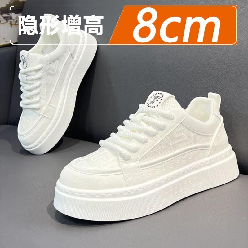 Summer breathable thin mesh casual soft baseplate shoes sports thick sole invisible inner height increase