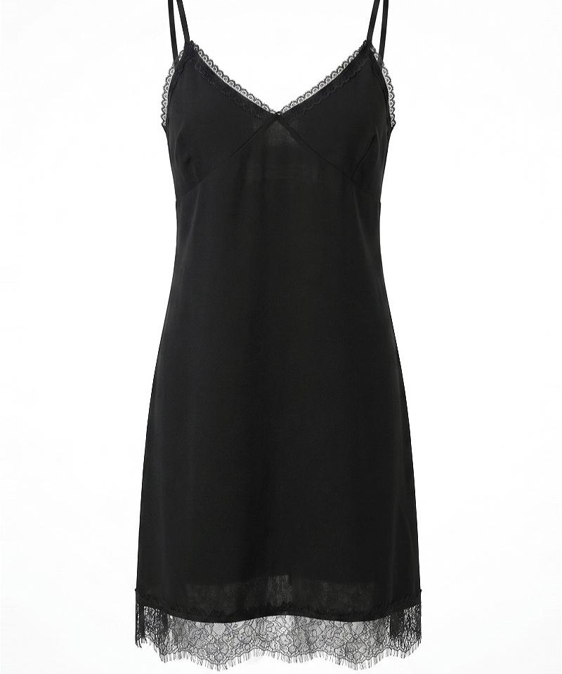Row Cycle Lace-Trimmed Slip Dress