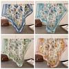 New 70cm Women Silk Scarf Square Luxury Scarves Foulard Floral Print Hair Band