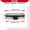 Universal Car Wheel Center Hub Cap/Inner Rim Cover Hub Caps for Most Cars/Snap-in Plastic 68mm 2.68" OD / 1 Pcs Gloss Black