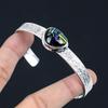Halloween Deal 925 Silver American Dichroic Glass Gemstone Wife Bangle Jewelry