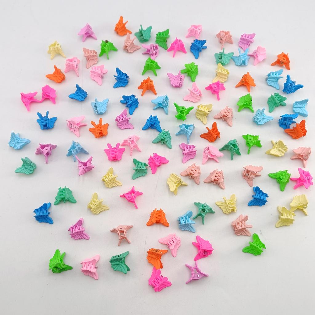 10/20/50/100 PCS Girls Mini Butterfly Hair Claw Clips Cute Candy Color Small Mini Crabs For Headwear Hair Accessories For Women
