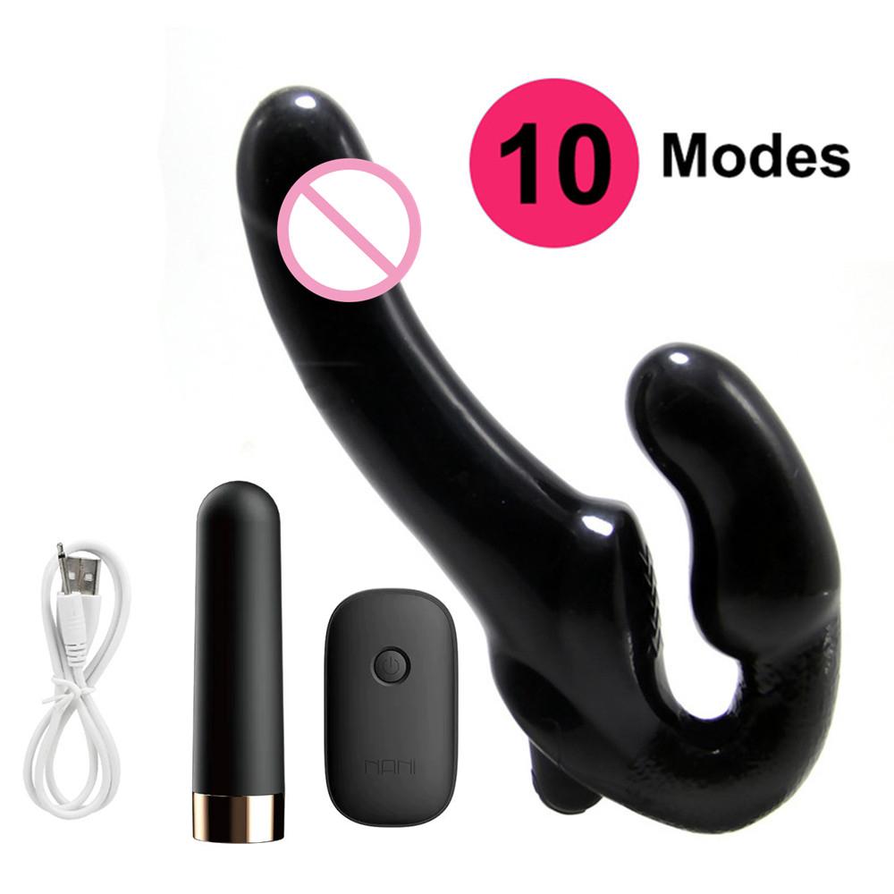 Strap-on Double Heads Dildo Vibrators Sex Toys for Women Couple Exotic Accessories Vagina Prostate Massager Oral for Men