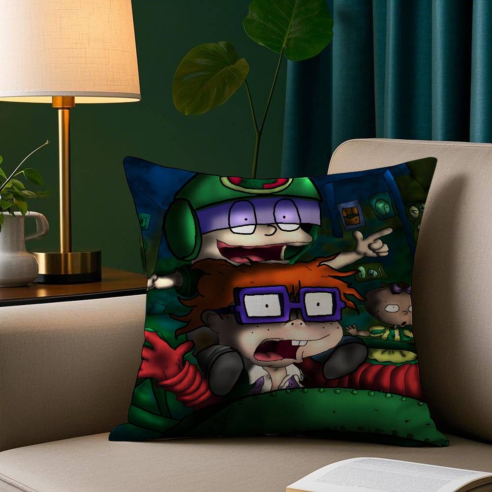 

Аниме Смешная Наволочка R-Rugrats Короткий Плюш Принт Наволочка Квадратные Чехлы для Подушек Диван Домашний Декор 12x12Inch