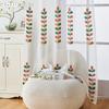 1PC LOZUJOJU White Tulle Modern Rural Style Embroidered Colorful Sheer Curtaint Window Drape for Living Room Bedroom Home Decor