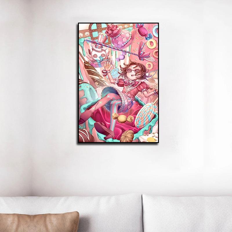Identity V Poster Anime Game Poster Gardener Little Girl Red Lady Horror Game Canvas Print Decoration Painting Home Room Decor