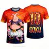Men Dragon Ball T-Shirt Frieza Buu Graphic Print Summer Short Sleeve