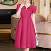 ZANZEA Women Casual V-Neck Summer Short Sleeve A-line Dress