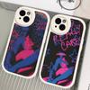 Pink Blue TV Girl Phone Case For IPhone 16 15 14 13 12 11 Pro Max Plus Soft Leather Cover